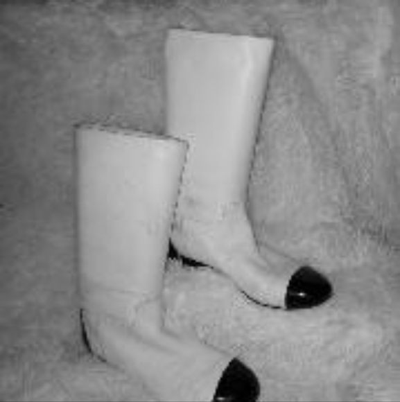 Chanel 12-in high black and white boots - Picture 1 of 5